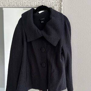 Sandro Wool Charcoal Gray Blazer Cardigan Coat